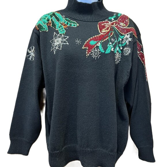 I.B. Diffusion Poinsettia Sweater NWOT - Picture 2 of 12